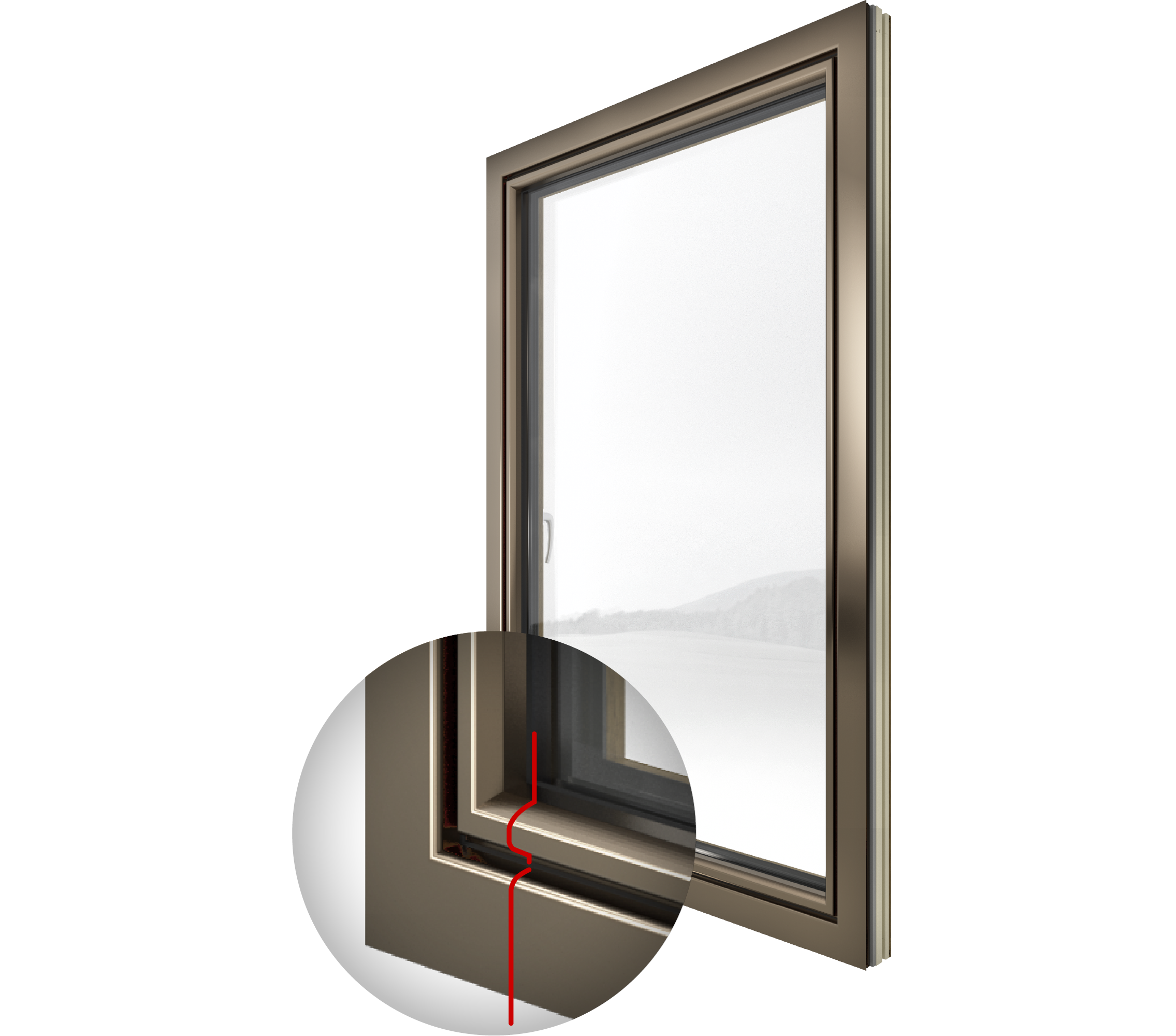 Okno drewniano-aluminiowe Internorm HF 410 w linii ambiente