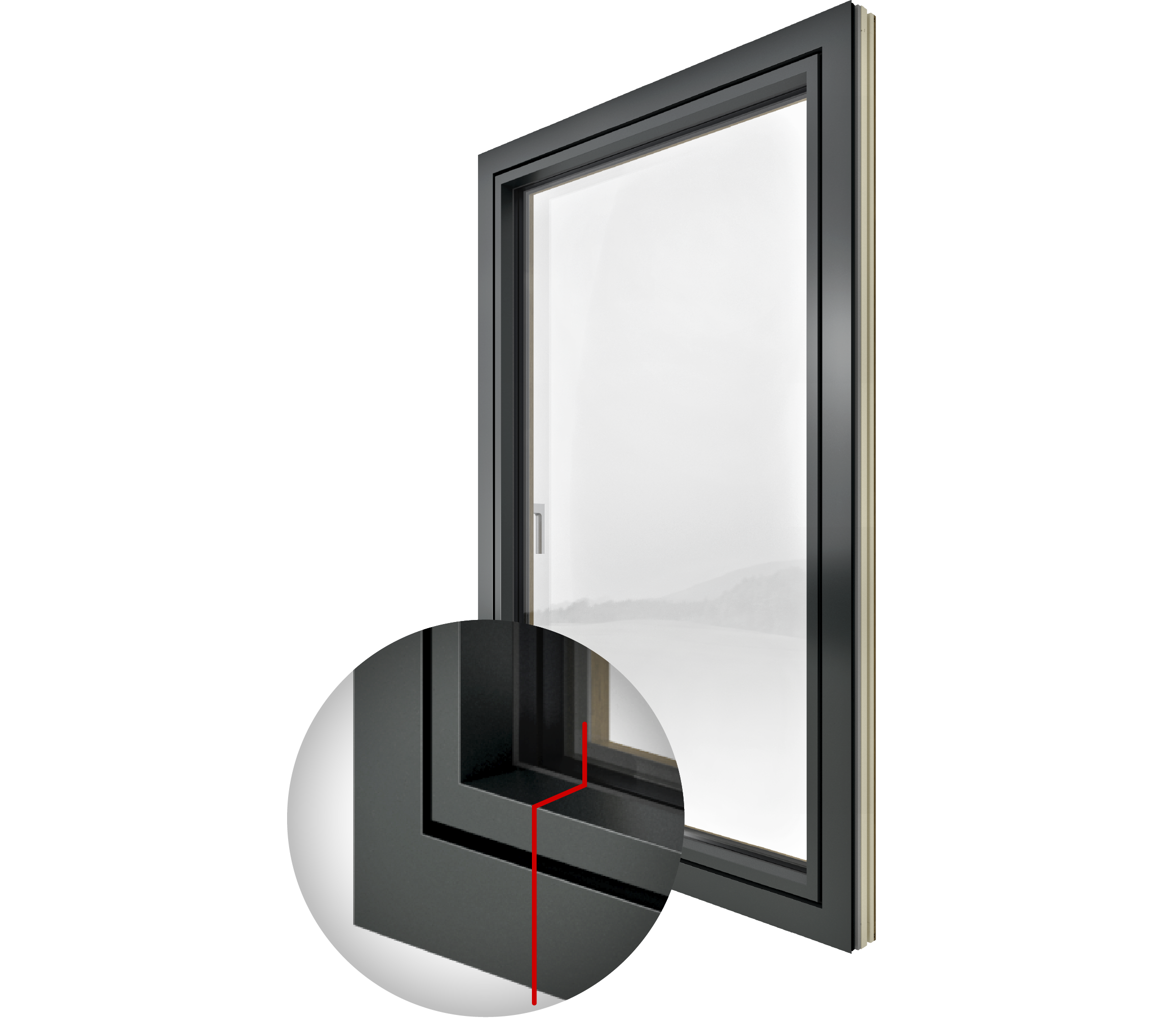 Okno Internorm HF 410 - Okna drewniano-aluminiowe