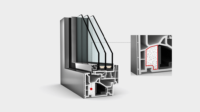 Granulat izolacyjny I-tec Insulation w profilu okna